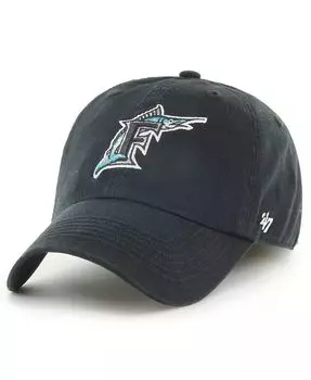 Черная мужская приталенная шляпа Florida Marlins Cooperstown Collection Franchise '47 Brand, черный