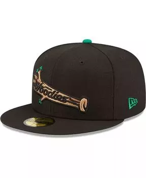Черная мужская приталенная шляпа на пуху East Wood Ducks Authentic Collection 59FIFTY New Era, черный