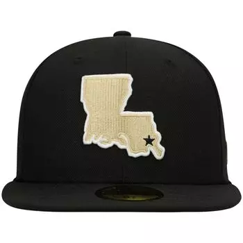 Черная мужская приталенная шляпа New Era New Orleans Saints Elemental 59FIFTY