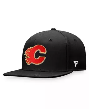 Черная мужская приталенная шляпа с логотипом Calgary Flames Core Primary Fanatics, черный