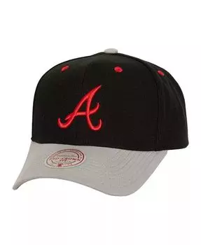 Черная мужская регулируемая шляпа Atlanta Braves Bred Pro Mitchell & Ness, черный