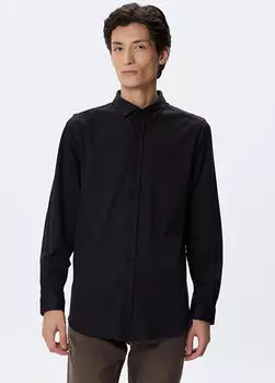 Черная мужская рубашка slim fit Lacoste