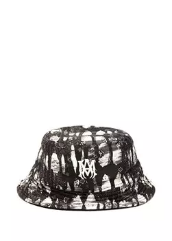 Черная мужская шелковая шляпа со смешанным узором Amiri