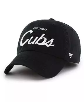 Черная мужская шляпа Chicago Cubs Crosstown 47 Brand, классическая франчайзинговая приталенная шляпа '47 Brand, черный