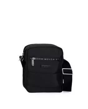 Черная мужская сумка через плечо с передним карманом среднего размера Buster Movom