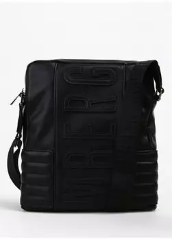 Черная мужская сумка-мессенджер 22x26x5 см BKBO00258P Dirk Bikkembergs, черный