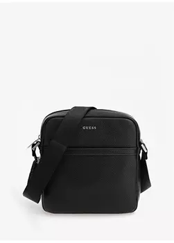 Черная мужская сумка-мессенджер Guess