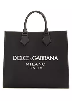 Черная мужская сумка с логотипом Dolce&Gabbana