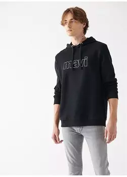 Черная мужская толстовка с капюшоном Mavi