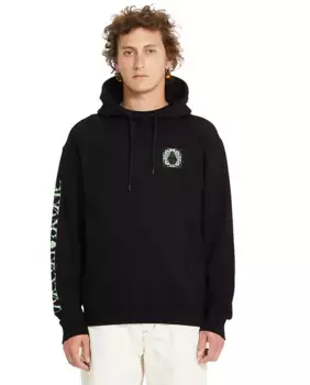 Черная мужская толстовка с капюшоном Volcom, черный