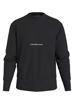 Черная мужская толстовка с круглым вырезом Calvin Klein Jeans