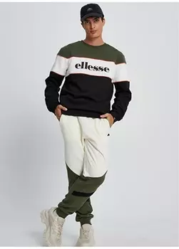 Черная мужская толстовка с круглым вырезом Ellesse