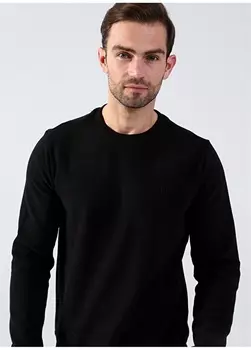 Черная мужская толстовка с круглым вырезом Lee Cooper
