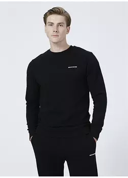 Черная мужская толстовка с круглым вырезом Skechers