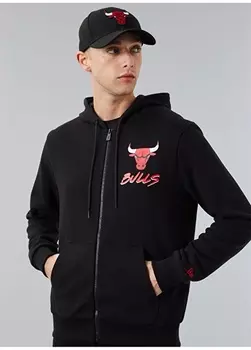 Черная мужская толстовка с рисунком New Era