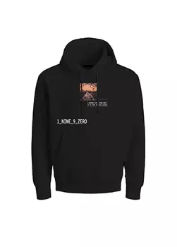 Черная мужская толстовка с воротником с капюшоном Jack & Jones