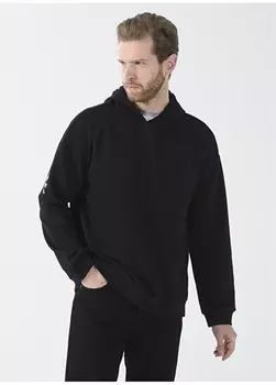 Черная мужская толстовка с воротником с капюшоном и принтом Black On Black