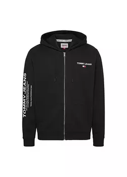 Черная мужская толстовка с воротником с капюшоном Tommy Jeans