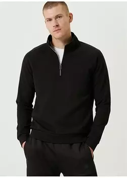 Черная мужская толстовка с воротником стойкой Network