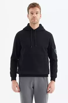 Черная мужская толстовка удобной формы TOMMYLIFE