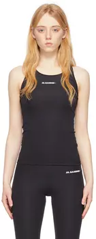 Черная нейлоновая майка Jil Sander