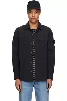 Черная нейлоновая рубашка Smerigliato Ghost Stone Island