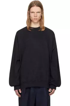 Черная новая крашеная толстовка Juun.J