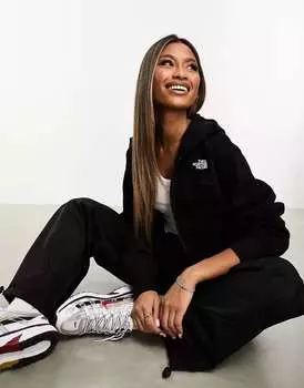 Черная объемная флисовая толстовка на молнии The North Face Essential