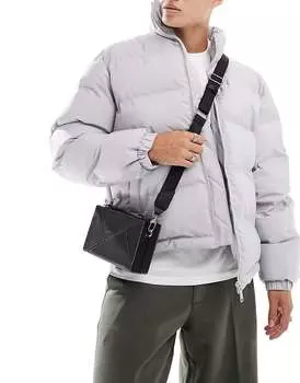 Черная объемная сумка через плечо Bershka