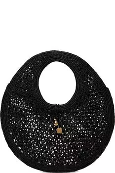 Черная объемная сумка-тоут La Casa 'The Spiaggia round' JACQUEMUS