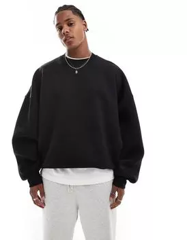 Черная объемная толстовка с аквалангом ASOS DESIGN