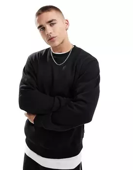 Черная объемная толстовка с круглым вырезом JJ Rebel