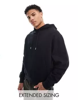 Черная объемная толстовка свободного кроя ASOS DESIGN Essential