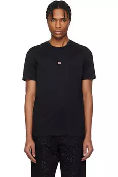 Черная облегающая футболка с вышивкой 4G Givenchy