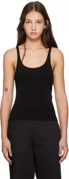 Черная облегающая майка-труба из органического хлопка St. Agni