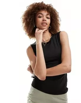 Черная облегающая майка Weekday Inez