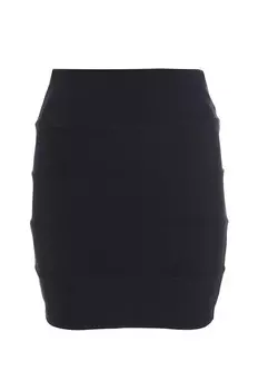 Черная облегающая юбка в рубчик QUIZ Clothing