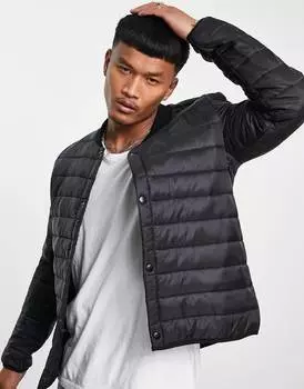 Черная облегченная пуховая куртка ASOS DESIGN