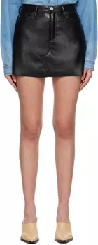 Черная обтягивающая кожаная мини-юбка Le High 'N' FRAME