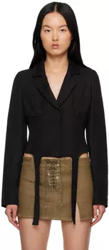 Черная оливковая куртка Miista