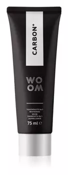 Черная отбеливающая зубная паста WOOM Carbon+ Toothpaste