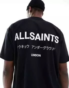 Черная оверсайз-футболка AllSaints Underground