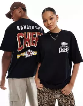 Черная оверсайз-футболка ASOS DESIGN с лицензионным принтом NFL Kansas City Chiefs
