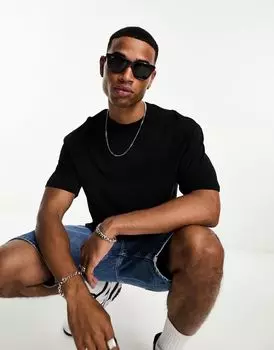 Черная оверсайз-футболка French Connection