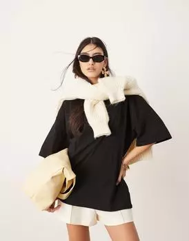 Черная оверсайз-футболка премиум-класса ASOS Edition