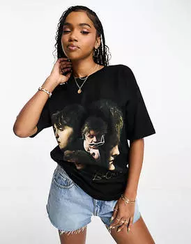 Черная оверсайз-футболка с изображением лицензии Льюиса Капальди ASOS DESIGN