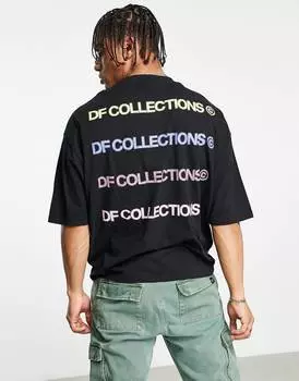 Черная оверсайз-футболка с логотипом на спине ASOS Dark Future
