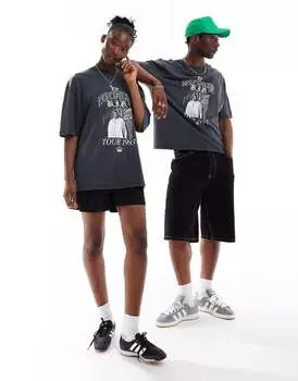 Черная оверсайз-футболка унисекс с лицензионными принтами Biggie Smalls Tour ASOS DESIGN