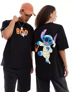 Черная оверсайз-футболка унисекс с вышивкой ASOS DESIGN Disney