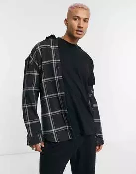 Черная оверсайз-футболка Weekday